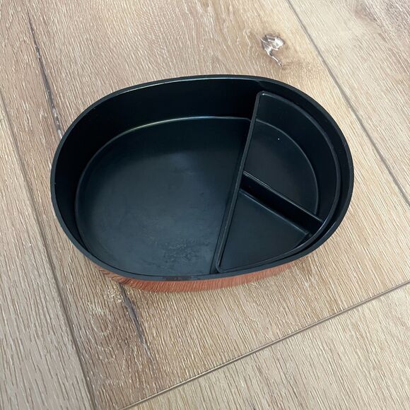 Vtg Japanese Bento Box Serving Box Ume Design Lacquerware 7x5x2" Cherry Blossom - Picture 6 of 7